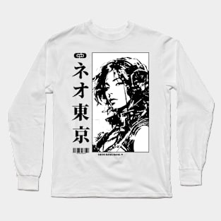 Japanese Cyberpunk Anime Girl Techwear 4 Long Sleeve T-Shirt